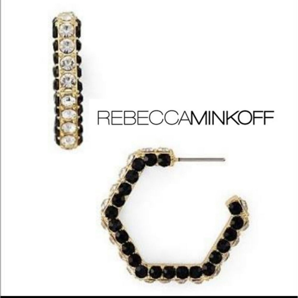 Rebecca Minkoff crystal hoop earrings
